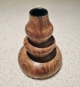 Candle Holders: Abha Candlestick Holder - Wood