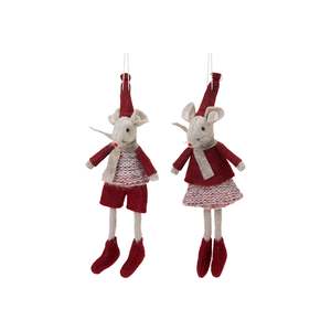 Homeware: Sally Mouse - Red/Beige