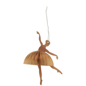Homeware: Paper Ballerina in Dance Position - Brown