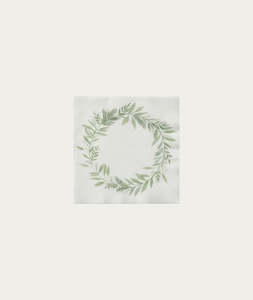 Kitchen Linens: Paper Napkin - Green Wreath