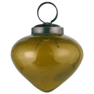 Christmas Bauble - Green Glass. Medium