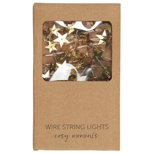 Homeware: String of Lights with 20 Golden Stars