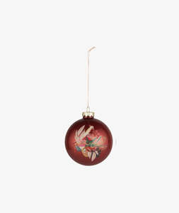 Christmas Bauble with Parrot Motifs
