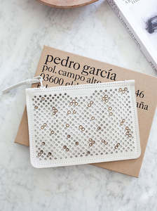 Crystal Pouch white