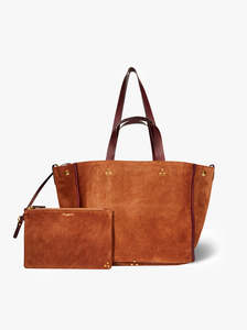 Exclusive Collection Bags: Leon Medium tan suede