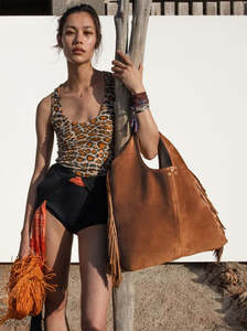 Exclusive Collection Bags: Paco tan suede