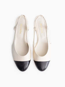 Sale Sandals: Rivera ivory and black