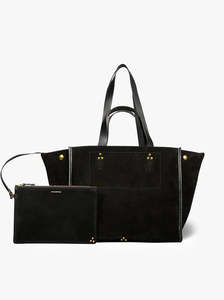Leon Medium black suede