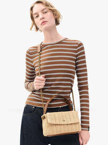 Chelsea Small Flap natural raffia