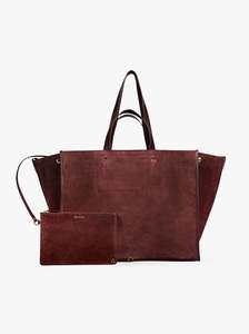 Bags: Leon Large brule suede