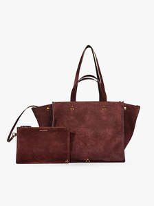 Bags: Leon Medium brule suede