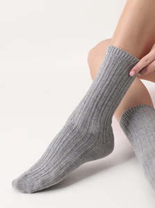 Hosiery Socks: Jasmine Sock grey