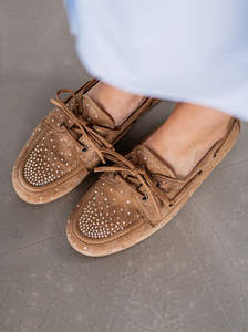 Shoes 1: Drop golden brown suede