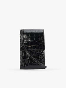 Bags: Poucheroo black croc