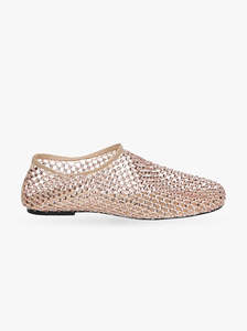 Flats: Dolly rose gold