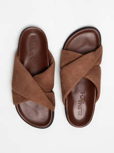 Sandals: Lizzie chocolate suede