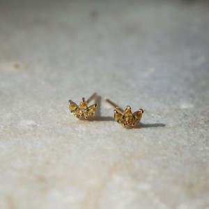 Little Taonga - Kowhai Gem Studs - Gold
