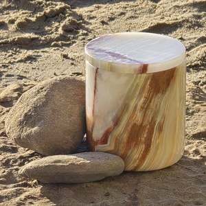Green Onyx Candle Vessel