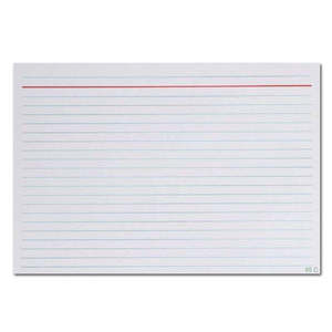 Collins System Cards Ruled 5mm 200 x 127mm White Pack 100
