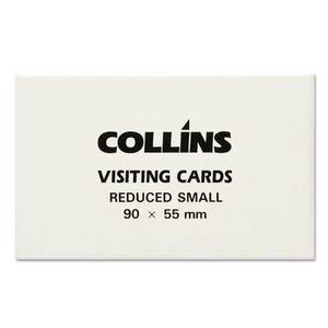 Collins Visiting ID Cards Plain 90 x 55mm Packet of 52