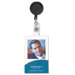 Rexel Retractable ID Card Holder Black