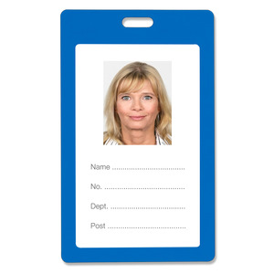 Id Card Holders Accessories: Rexel ID Card Holder Plastic Portrait Blue