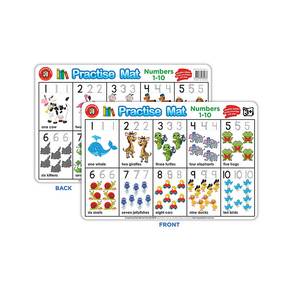 Educational Mats: LCBF Practice Mats Double-Sided Dry Erase 42cm x 28cm Ages 3+ Numbers 1 to 10