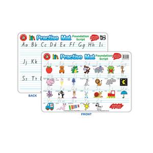 Educational Mats: LCBF Reusable Practice Mats Double-Sided Dry Erase 42cm x 28cm Foundation Script Handwriting