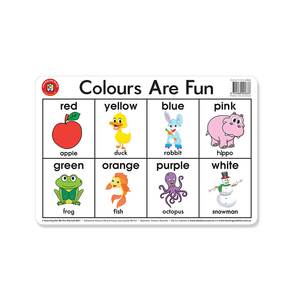 LCBF Placemat Educational Desk Mat 44 x 29cm Colours are Fun