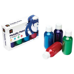 EC Acrylic Paint Metallic Set of 4 x 100ml Bottles