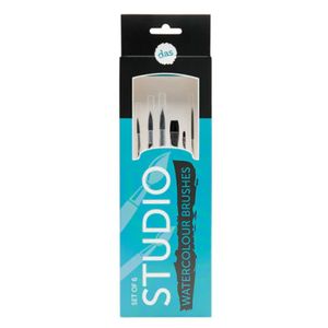 Das Studio Artists Watercolour Brush Synthetic Hair Set of 6