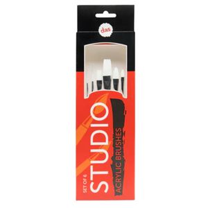 Das Studio Artists Acrylic Brush Synthetic Hair Set of 6