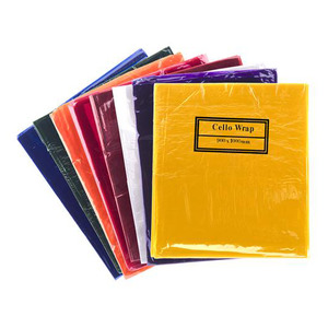 Coloured Paper: Blue Cellophane Wrapping Paper Sheet 90 x 100cm – Transparent Gift Wrap for Crafts & Hampers