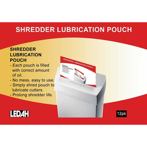 Paper Shredders Accessories: Ledah Shredder Cutter Lubrication Pouch Universal 12 Pack