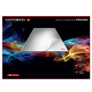 Laminators Laminating Pouches: GBC Safeguard Laminating Pouches 80 Micron A3 Gloss Pack of 25