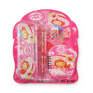 Stationery Set for Kids 6 Piece Strawberry Princess