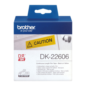 Brother DK-22606 Continuous Paper Label Roll with Removable Adhesive Black on Ye&hellip;