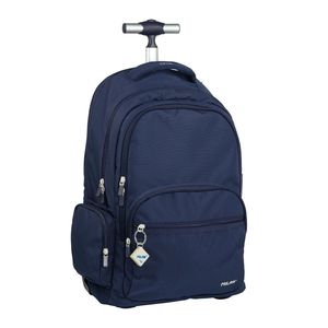 Milan 6-Zip Wheeled Backpack 25L – Navy Blue | 430 Collection | School Depot NZ