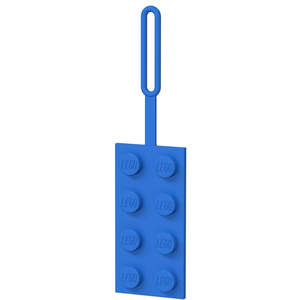 Backpacks: LEGO® Luggage Tag – Blue Silicone 2x4 Brick Design for Bags & Suitcases