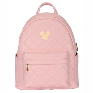 Backpacks: Micky Deluxe Mini Backpack Officially Licensed Pink Quilted