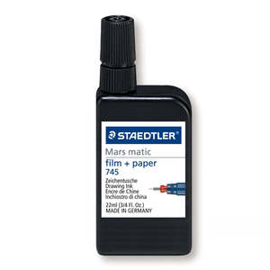 Staedtler Mars® Matic Drawing Ink 22ml for Paper and Film 745 M2-9 Media Black