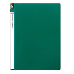 Clear Files Display: FM Display Book A4 40 Pocket Insert Cover Green
