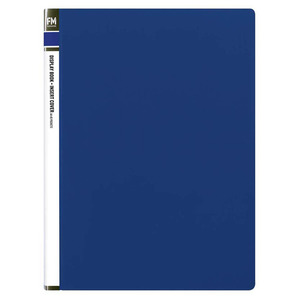 FM Display Book A4 40 Pocket Insert Cover Blue