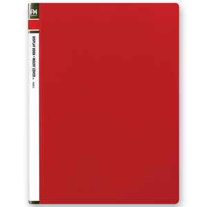 FM Display Book Clear File A4 10 Pocket Red