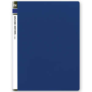 FM Display Book Clear File A4 10 Pocket Blue