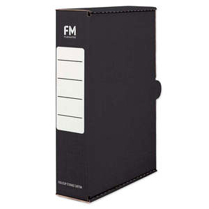 Document Wallets: FM Document Storage Carton Foolscap Black