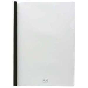 Document Folders Pockets: FM A4 Report Cover Presentation File Black Slide Grip Binder 202A Clear