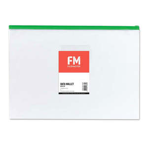 Document Folders Pockets: FM Zip Lock Bag Data Wallet Clear B4