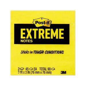 Sticky Notes And Notepads: Post-it Extreme Notes Dura Hold 76x76mm Assorted Pack of 2