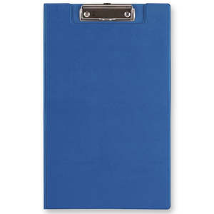 Clipboards Copyholders: FM Clipboard with Flap Foolscap Blue